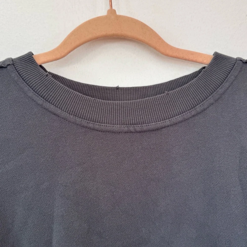 NWT Free People Eleonor Layered Oversized Boho Gray Sweatshirt Minidress - Picture 9 of 15